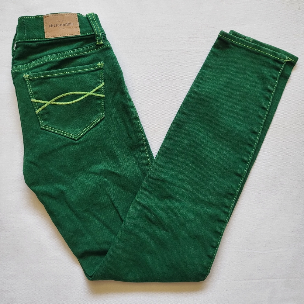 Abercrombie Kids sz12 slim Green Jeans
